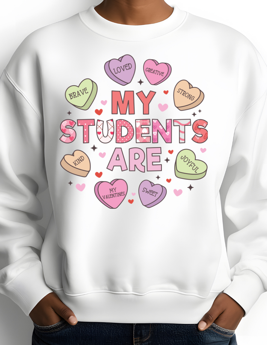 Valentine Teacher Sweatshirt – Pick Your Design