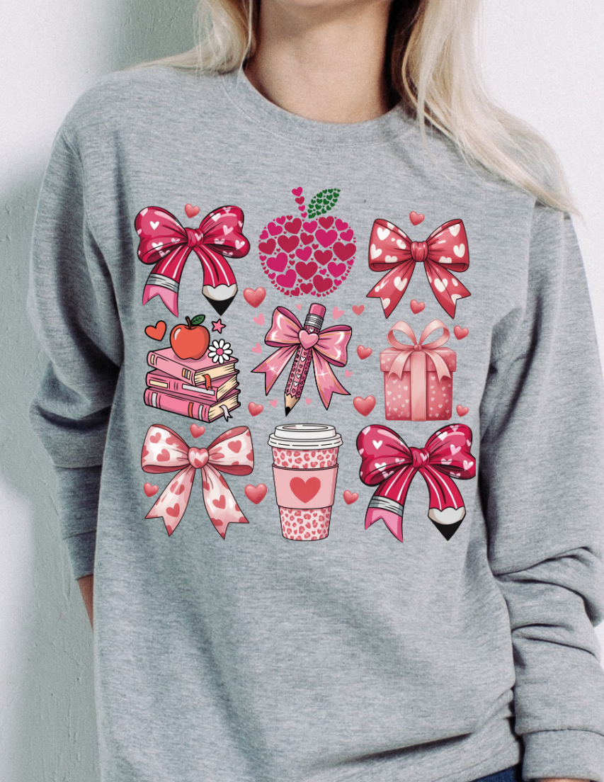 Valentine Teacher Sweatshirt – Pick Your Design