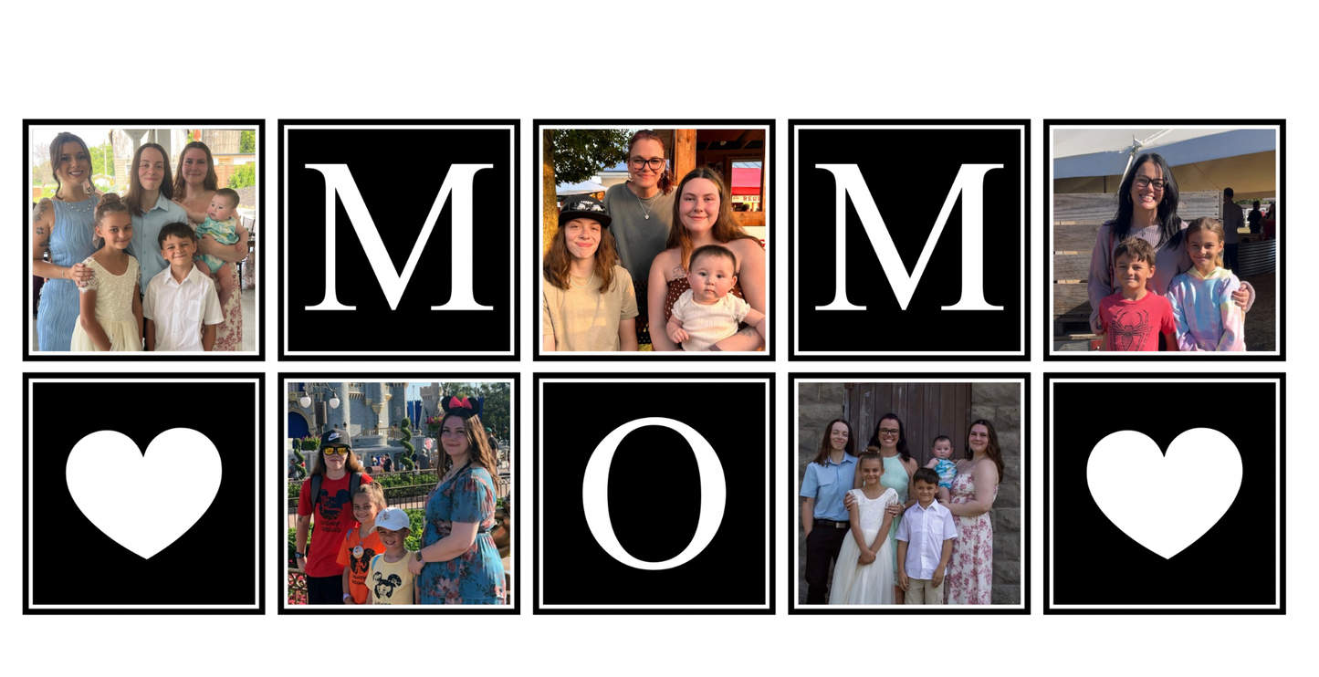 Custom Photo Mug – MOM / DAD / GMA / GPA Name | Personalized Picture Collage Mug | Perfect Gift for Parents + Grandparents