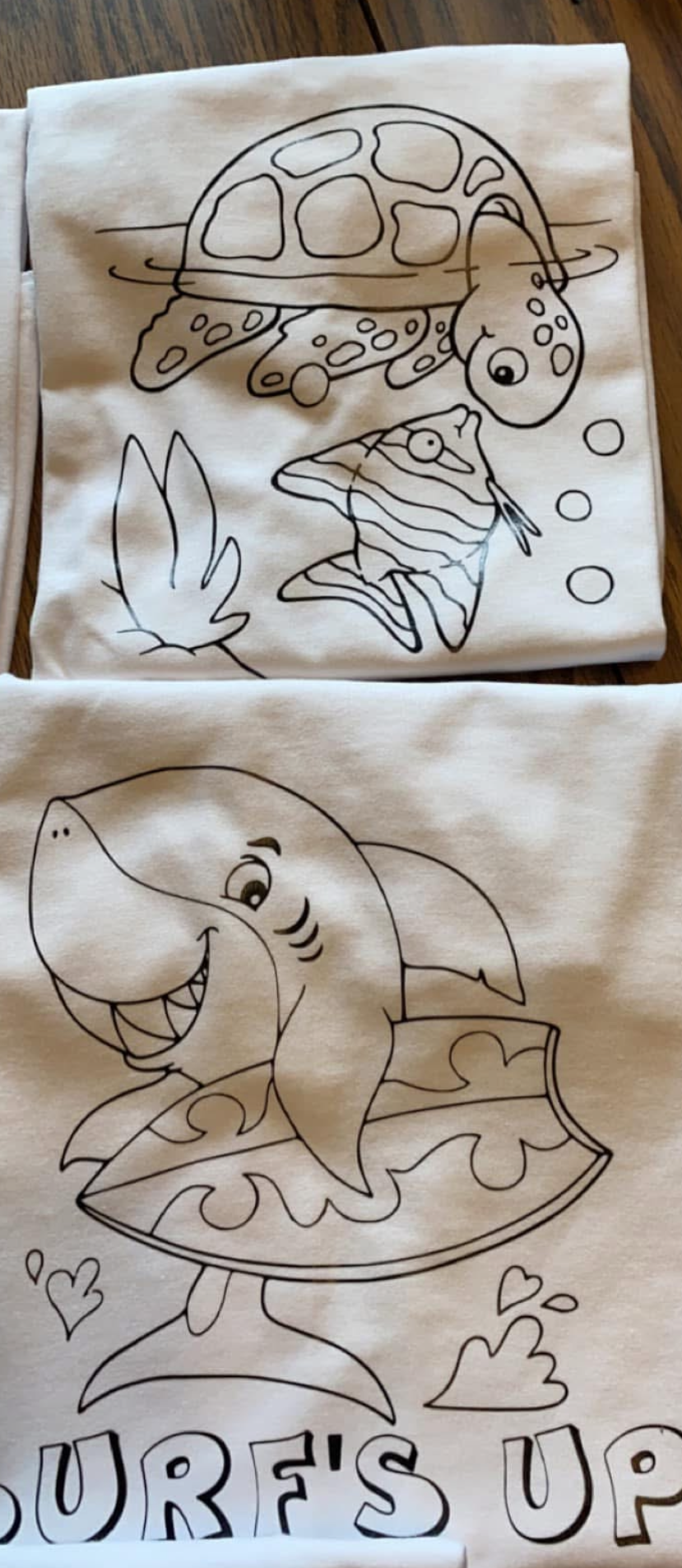 Kids DIY Coloring Shirt – Reusable! Includes Washable Markers (20+ Designs)